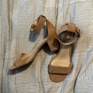 Brand new suede block heels